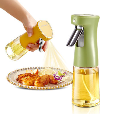 Custom BPA Free 240ml Glass Vinegar Olive Oil Dispenser Bottle Wholesale 3 Color Oil Spray Bottle