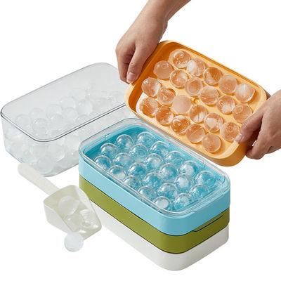 OEM Durable Small Circle Ice Cube Tray With Lid Summer Kitchen Fridge Freeze Tools