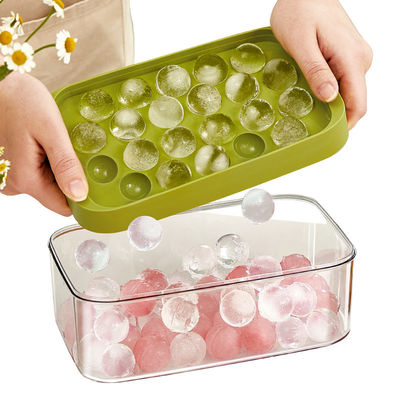 OEM Durable Small Circle Ice Cube Tray With Lid Summer Kitchen Fridge Freeze Tools