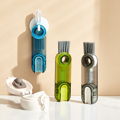 3 In 1 Bottle Wash Tool Cup Gap Lid Brush Silicone Cleaning Brush
