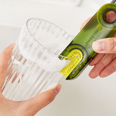 3 In 1 Bottle Wash Tool Cup Gap Lid Brush Silicone Cleaning Brush
