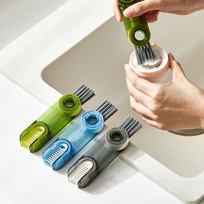 3 In 1 Bottle Wash Tool Cup Gap Lid Brush Silicone Cleaning Brush