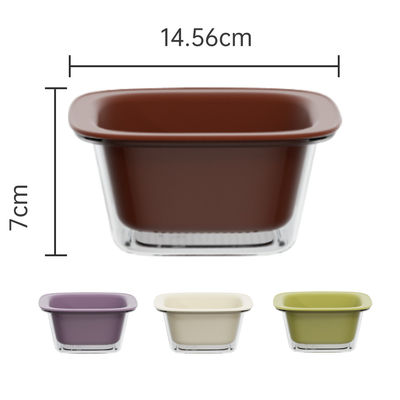 Double Layers Kitchen Fruit Washing Bowl Mini Plastic Drain Basket 14.56*7CM