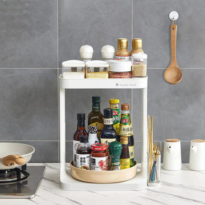 Desktop Multifunctional Storage Rack Rotating Spice Rack Organizer Multipurpose