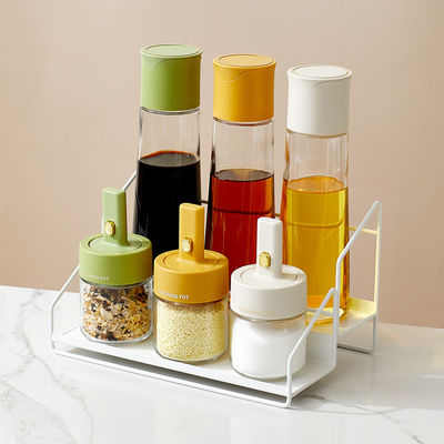 Plastic Durable 6pcs Kitchen Containers Set For Storage Spice And Oil