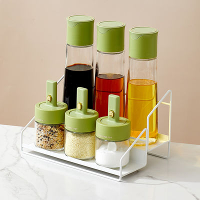 Plastic Durable 6pcs Kitchen Containers Set For Storage Spice And Oil
