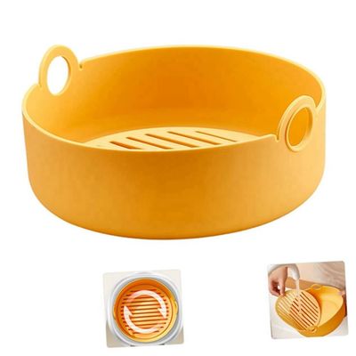 Round Reusable Air Fryer Instant Pot Silicone Liners Food Grade  19.1*8.1cm