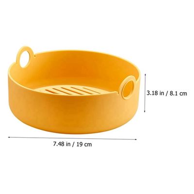 Round Reusable Air Fryer Instant Pot Silicone Liners Food Grade  19.1*8.1cm