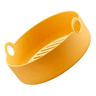 Round Reusable Air Fryer Instant Pot Silicone Liners Food Grade  19.1*8.1cm