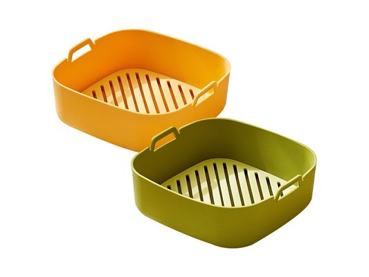 18.6*18.6*7CM Silicone Air Fryer Liners Square Reusable Air Fryer Silicone Basket