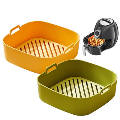18.6*18.6*7CM Silicone Air Fryer Liners Square Reusable Air Fryer Silicone Basket