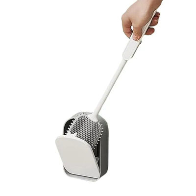 39.6cm Length Wall Mounted Silicone Toilet Brush And Holder Set 211g Lightweight