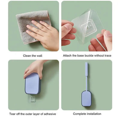 39.6cm Toilet Bowl Brush Silicone Wall Mounted Anti-Roll Anti-Drip Suitable for Travel Trailers and Campers RVers for RVers