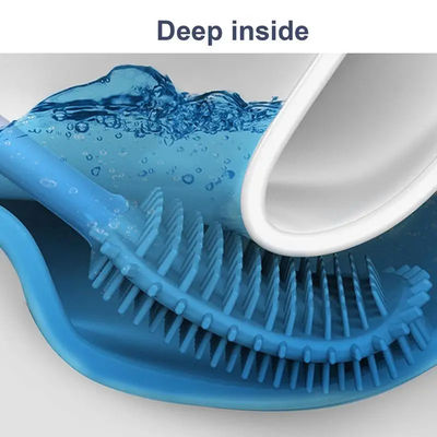 39.6cm Toilet Bowl Brush Silicone Wall Mounted Anti-Roll Anti-Drip Suitable for Travel Trailers and Campers RVers for RVers