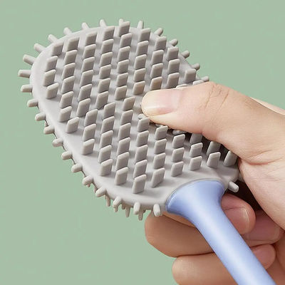 39.6cm Length Wall Mounted Silicone Toilet Brush And Holder Set 211g Lightweight