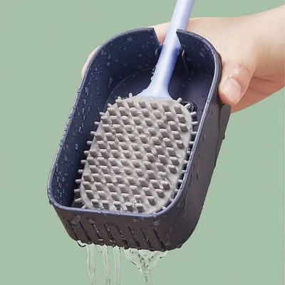 39.6cm Length Wall Mounted Silicone Toilet Brush And Holder Set 211g Lightweight