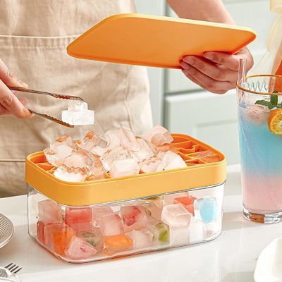 Silicone Creative Fun Lego Building Brick Ice Cube Tray Mold With Lid 600g