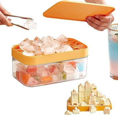 Silicone Creative Fun Lego Building Brick Ice Cube Tray Mold With Lid 600g