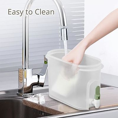 3.9L DIY Refrigerator Plastic Drink Dispensers Juice Cold Water Kettle With Spigot