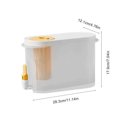 3.9L DIY Refrigerator Plastic Drink Dispensers Juice Cold Water Kettle With Spigot