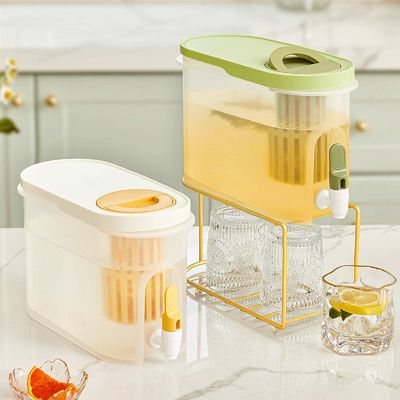 3.9L DIY Refrigerator Plastic Drink Dispensers Juice Cold Water Kettle With Spigot