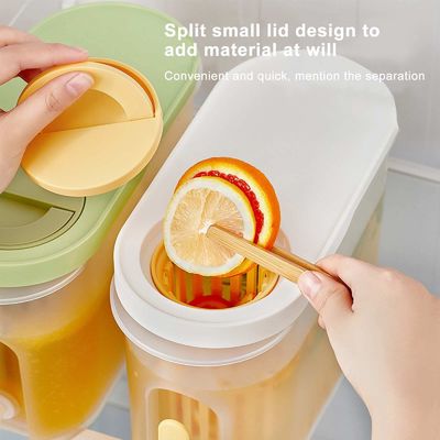 3.9L DIY Refrigerator Plastic Drink Dispensers Juice Cold Water Kettle With Spigot