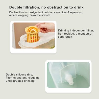 3.9L DIY Refrigerator Plastic Drink Dispensers Juice Cold Water Kettle With Spigot