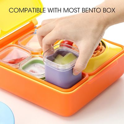 Custom 4 Pack Food Safe Silicone Small Lunch Snack Sauce Cups Containers With Lids