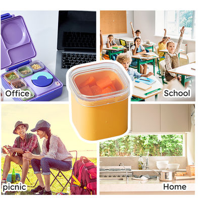 Custom 4 Pack Food Safe Silicone Small Lunch Snack Sauce Cups Containers With Lids