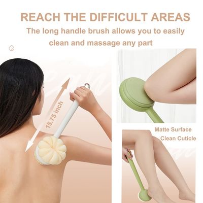 Three in One Massage and Deep Cleaning Exfoliating Shower Back Scrub Brush