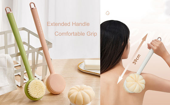 Long Handle Interchangeable Heads Multifunctional Cleaning Body Back Bath Brush