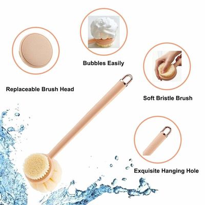 Long Handle Interchangeable Heads Multifunctional Cleaning Body Back Bath Brush
