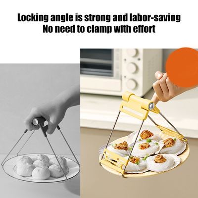 Hot Plate Gripper Kitchen Hot Dish Bowl Plate Clip Anti Scalding Dish Plate Tongs for Microwave Toaster Oven Steamer Air Fryer Pans