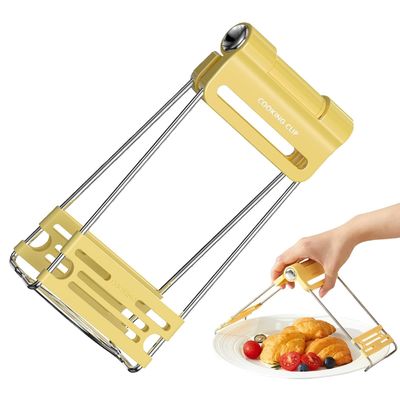 Hot Plate Gripper Kitchen Hot Dish Bowl Plate Clip Anti Scalding Dish Plate Tongs for Microwave Toaster Oven Steamer Air Fryer Pans