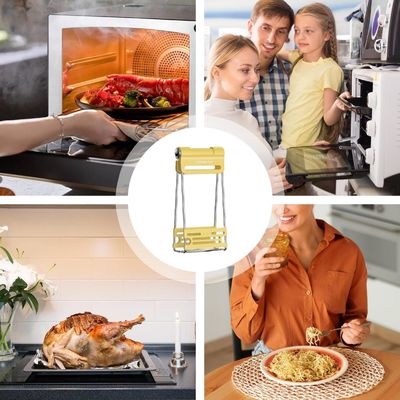 Hot Plate Gripper Kitchen Hot Dish Bowl Plate Clip Anti Scalding Dish Plate Tongs for Microwave Toaster Oven Steamer Air Fryer Pans