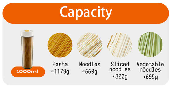 1000ML Kitchen Spaghetti Pasta Storage Containers Bucket Multi Purpose
