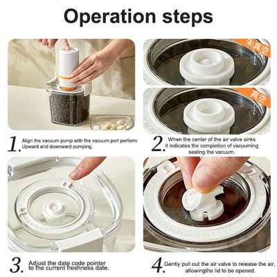 Manual Vacuum Pump Kitchen Food Storage Canisters