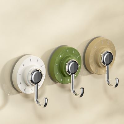 Wholesale New ABS Reusable Dry Wall ABS Shower Hooks Round Strong Vacuum Suction Cup Hooks