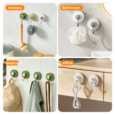Wholesale New ABS Reusable Dry Wall ABS Shower Hooks Round Strong Vacuum Suction Cup Hooks