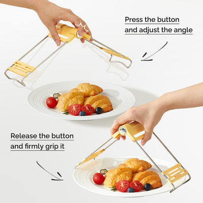 Anti Scald Clip Hot Dish Non Slip Gripper Plate Bowl Clip Holder Retriever Tongs Silicone Handle Kitchen Tool