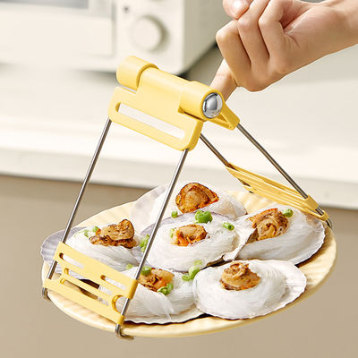 Anti Scald Clip Hot Dish Non Slip Gripper Plate Bowl Clip Holder Retriever Tongs Silicone Handle Kitchen Tool