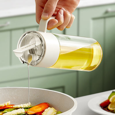 Kitchen Cooking Olive Oil Bottle Dispenser Auto Flip Non-Drip Oil Bottle Wide Opening Easily Refill And Clean