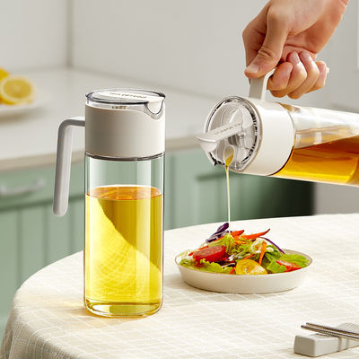 Kitchen Cooking Olive Oil Bottle Dispenser Auto Flip Non-Drip Oil Bottle Wide Opening Easily Refill And Clean
