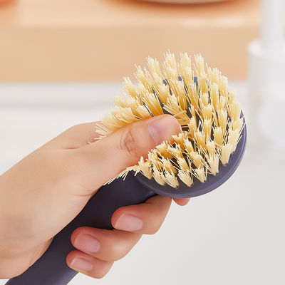Kitchen Dishwashing Pot Wash Frying Pan Rough Prevention Cleaning Brush with Handle