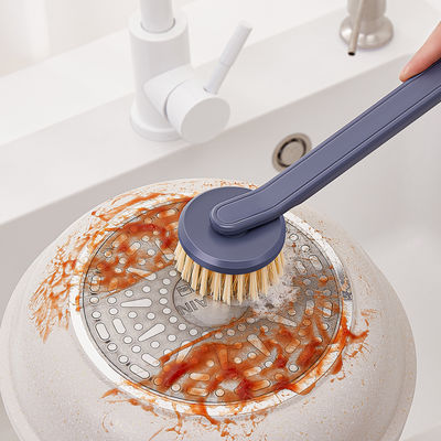 Kitchen Dishwashing Pot Wash Frying Pan Rough Prevention Cleaning Brush with Handle