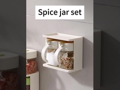 ทนทาน 2 Grids สารสุกใส กระจกแก้ว ถังวางกับมือและช้อน