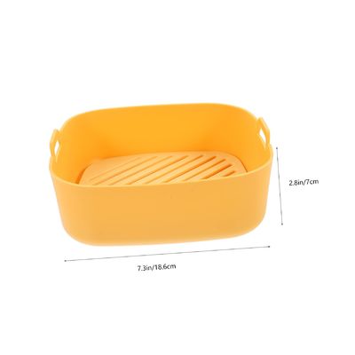 18.6*18.6*7CM Silicone Air Fryer Liners Square Reusable Air Fryer Silicone Basket