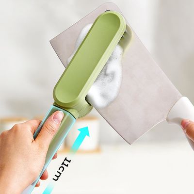 11CM Safety Guard Handle Knives Blade Cleaning Grinding Tools 4 In 1 Cutlery Cleaning Brush