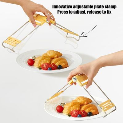 Hot Plate Gripper Kitchen Hot Dish Bowl Plate Clip Anti Scalding Dish Plate Tongs for Microwave Toaster Oven Steamer Air Fryer Pans