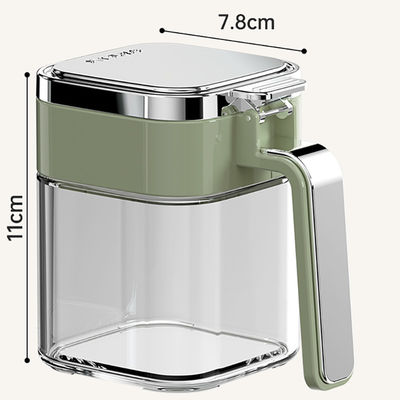 Household Kitchen BBQ Food Seasoning Powder Spices Pot Storage Box Wholesale Glass Spice Jars Container With Stainless Steel Lid